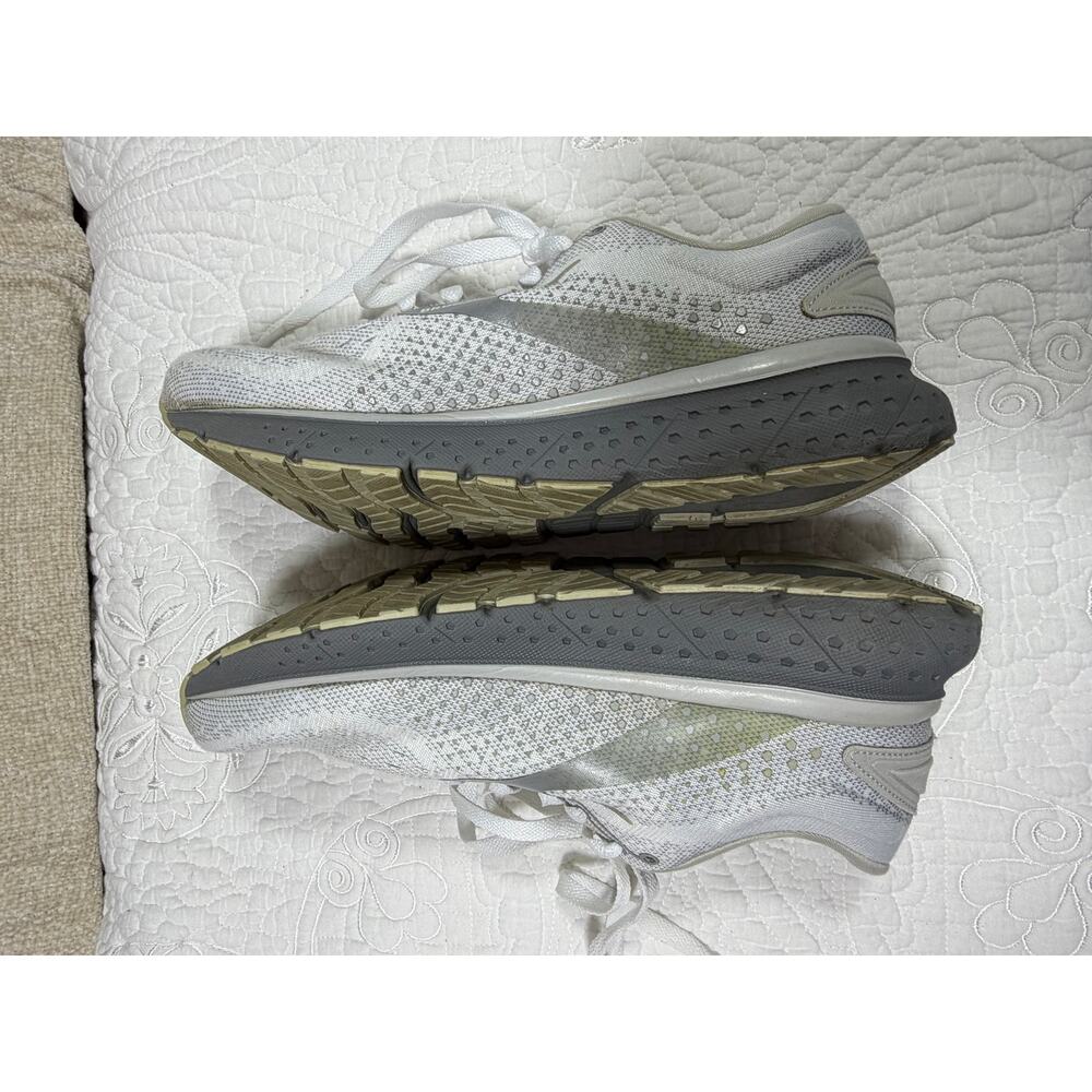 Brooks Women's 8W White Gray Glycerin 18 Lace Up Running Shoes Cushion Support - Picture 5 of 10